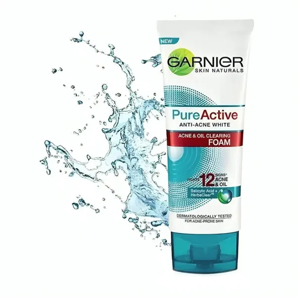فوم شستشو صورت ضد جوش گارنیه مدل Pure Active - حجم 100 میلی لیتر